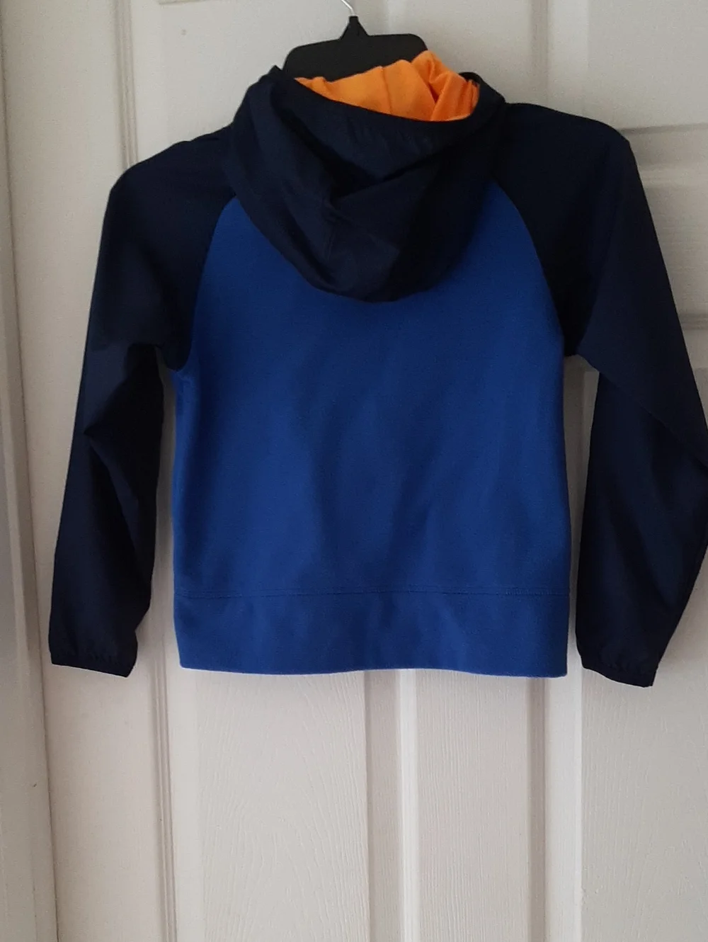 The North Face Blue & Navy Fleece Hoodie with Orange Zip NWT XS(6)
